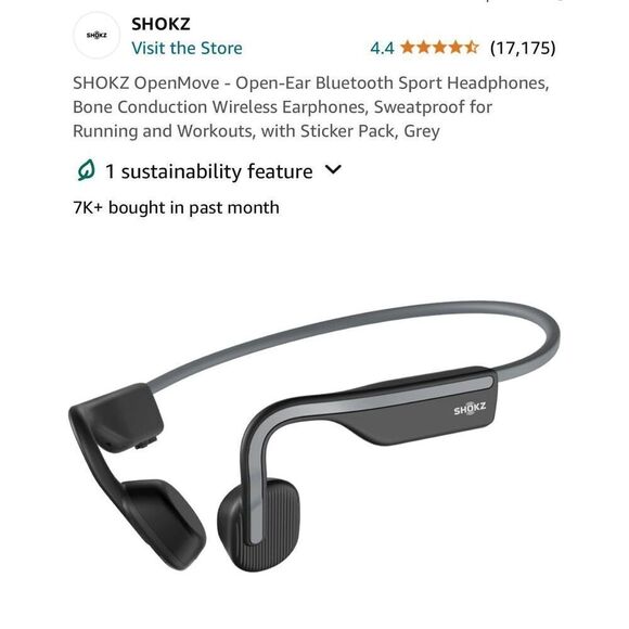 SHOKZ OPENMOVE Wireless Bone Conduction Headphones - Picture 6 of 11